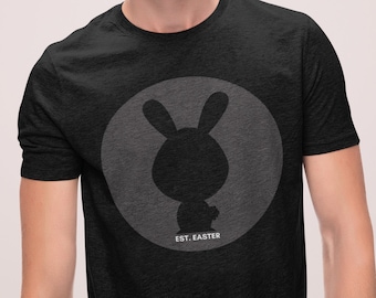 Est. Ostern Unisex T-Shirt, Ostern Shirt, glücklich Ostern T Shirt, Hase Shirt, Osterhase, Hase T-Shirt, Hase Ohren Shirt, Hase Liebe Shirt