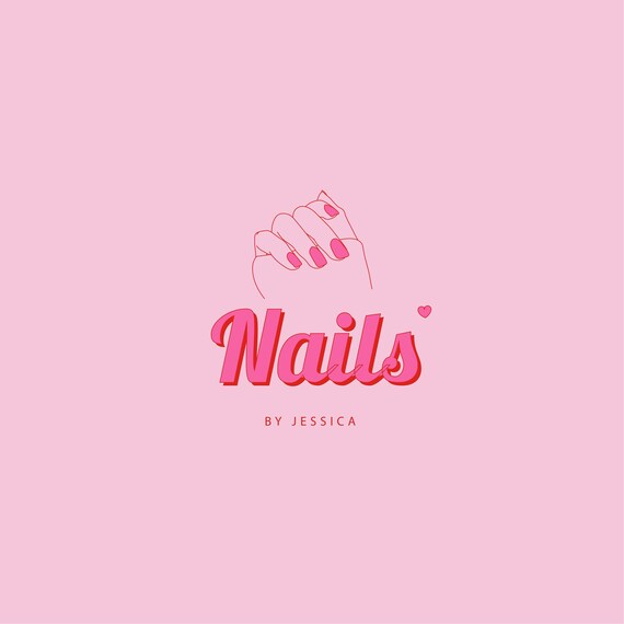 Nail Studio Logo Design Modern & Minimalistic Nail Artist - Etsy