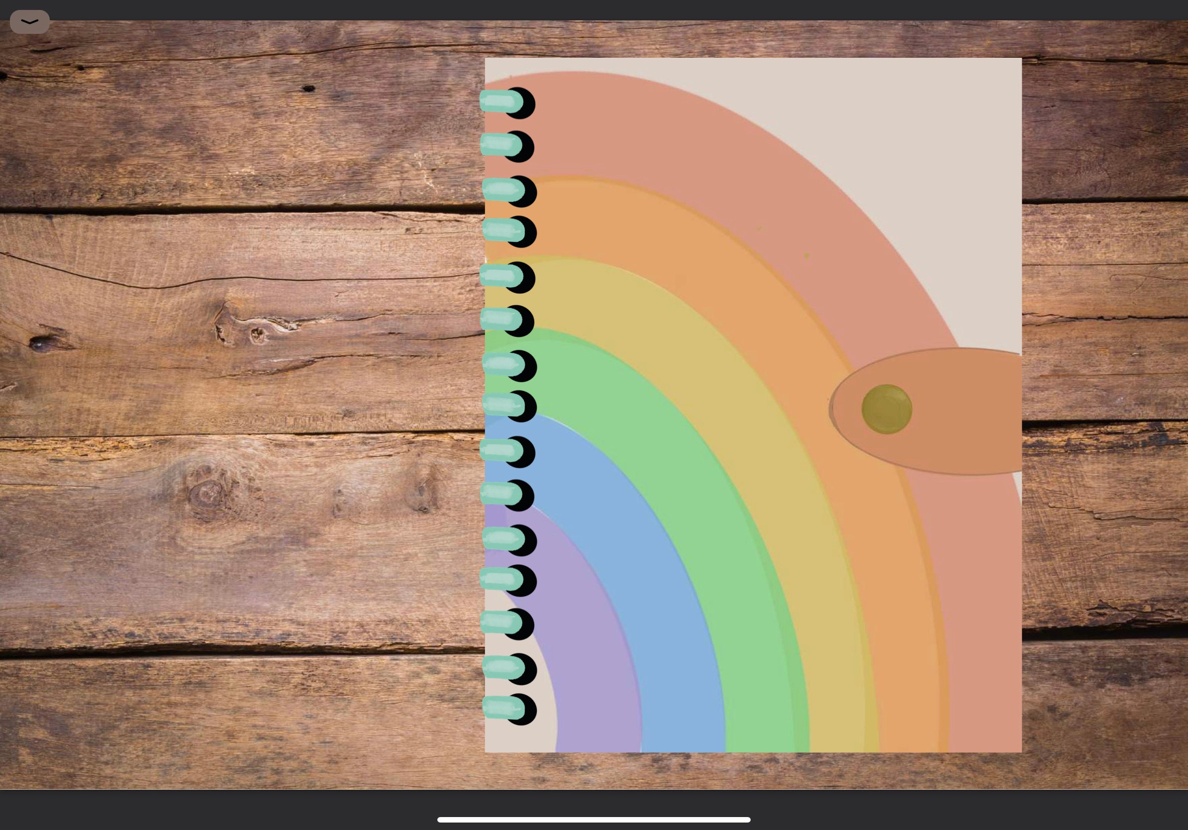 Rainbow DIgital Notebook Landscape Etsy