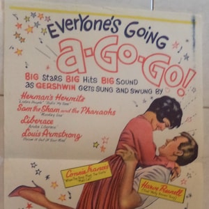 When The Boys Meet The Girls (1965) Australian Hand Litho Daybill Poster CONNIE FRANCIS