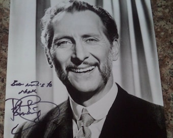 PETER CUSHING (1913 – 1994) Autograph, hand signed on photo from the 1964 HAMMER film "The Gorgon"