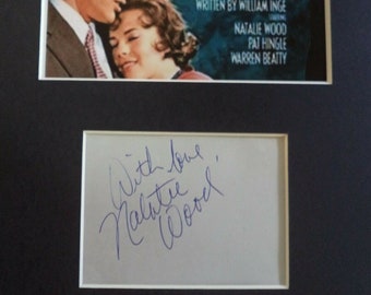 NATALIE WOOD (1938 - 1981) Autograph Mounted Display, hand signed on a 1960's album page "Splendor In The Grass"
