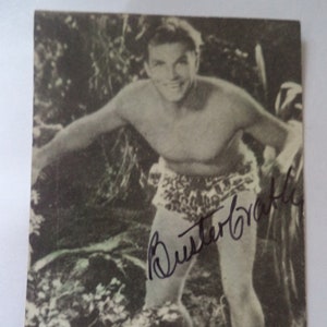 BUSTER CRABBE SIGNED Photo - Tarzan - Flash Gordon - Buck Rogers - Billy  Carson w/coa