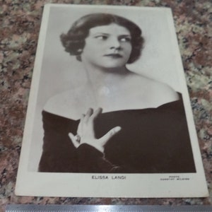 ELISSA LANDI (1904 – 1948) Handtekening, handgesigneerde fotokaart, was in "The Count of Monte Cristo" (1934)