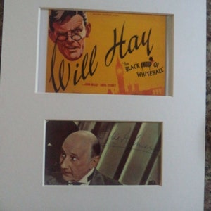 FELIX AYLMER (1889 - 1979) Autograph Mounted Display, handgesigneerde kaart, was in Will Hay-film "The Black Sheep Of Whitehall"