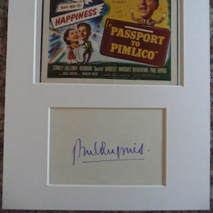 PAUL DUPUIS (1913 – 1976) Autograph Mounted Display, hand signed page, was in 1949 EALING film &quot;Passport To Pimlico&quot;