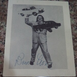 BARON LEONE (1909 – 1988) Autogramm eines Wrestlers, handsigniert auf Werbekarte 1950er WWE Hall of Fame Wrestler