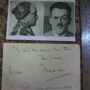 MARRIOTT EDGAR (1880 – 1951) sällsynt autograf, handsignerad på albumsidan daterad 1924 Will Hay filmmanusförfattare