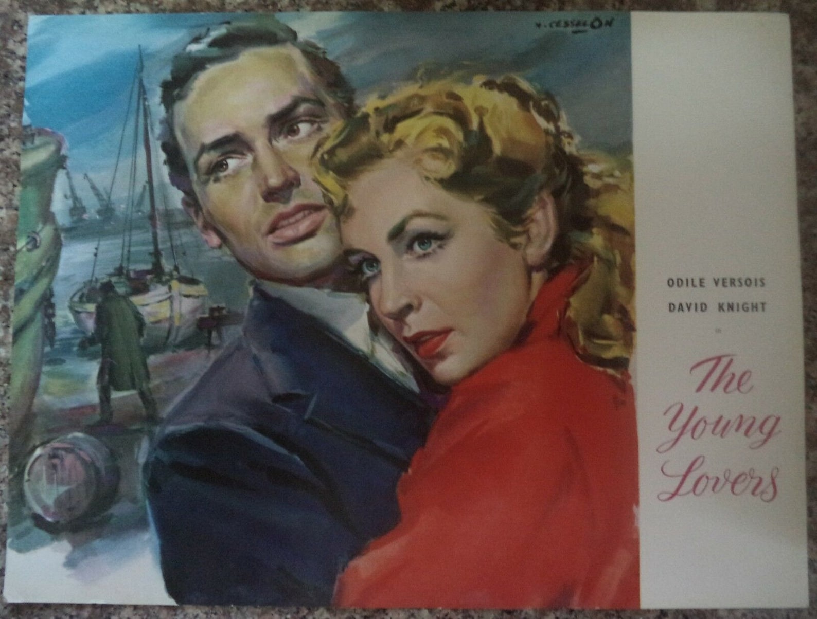 THE YOUNG LOVERS 1954 Small Poster/synopsis Angelo Cesselon/eric