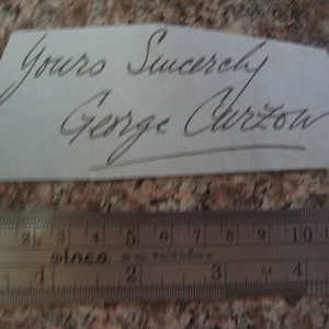 GEORGE CURZON (1898 – 1976) Autograph, hand signed page, was in early Sexton Blake films and Hitchcock films
