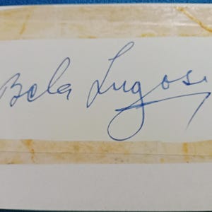 BELA LUGOSI (1882 – 1956) Autograph, Hand Signed Album Page, Horror ...