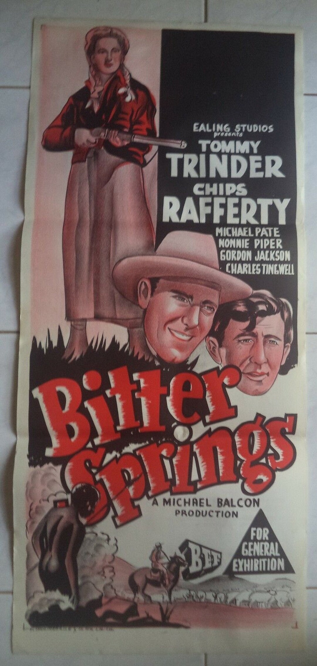 BITTER SPRINGS (1950) Australian Hand Litho Daybill Poster Tommy ...