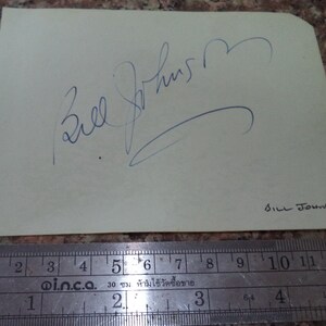 BILL JOHNSON (1916 - 1957) Autograph, hand signed on album page, BROADWAY star 1940s/50s