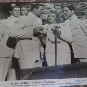 MARLENE DIETRICH Press photo with John Wayne (1940), 2 Lobby Cards (1941) and Press Still 1956