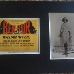 GEORGE RELPH (1888 - 1960) Autogrammanzeige, handsigniert auf Vintage Fotokarte, wurde 1959 im Film "Ben Hur"