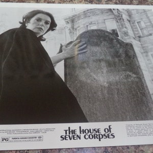 La casa de los siete cadáveres (1974) Tarjetas de vestíbulo originales de EE. UU. x 4 #NSS 74/20 John Ireland/John Carradine