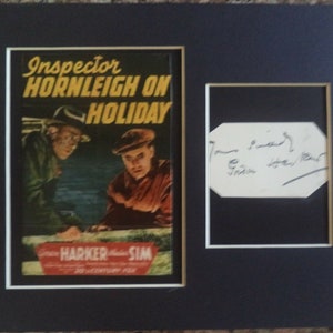 GORDON HARKER (1885 - 1967) Autograph montierte Karte, handsignierte Karte, war in dem Film von 1939