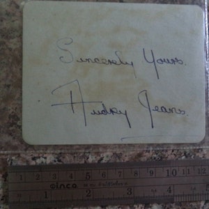 AUDREY JEANS (1929 – 1980) Autograph, hand signed page, worked with Tony Hancock and Sid James