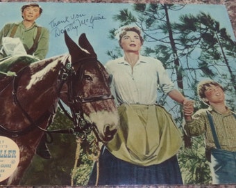 DOROTHY McGUIRE (1916 – 2001) Autograph, hand signed UK Lobby Card Disney film "Old Yeller" (1957) #1