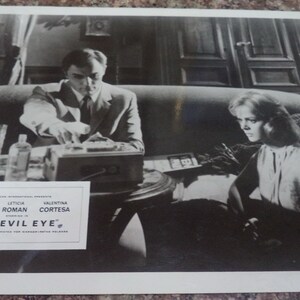 THE EVIL EYE (1963) 3 x Englische Foyer Cards Mario Bava Giallo John Saxon/Leticia Roman