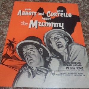 ABBOTT et COSTELLO rencontrent la maman (1955) Publicité originale en anglais