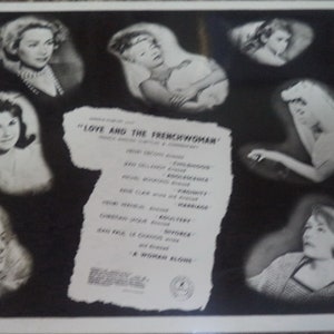 El amor y la francesa (1960) Juego de 8 tarjetas de vestíbulo del Reino Unido