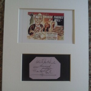 HARTLEY POWER (1894 – 1966) Autograph Mounted Display, hand signed page, was in &quot;Where There&#39;s A Will&quot; with Will Hay