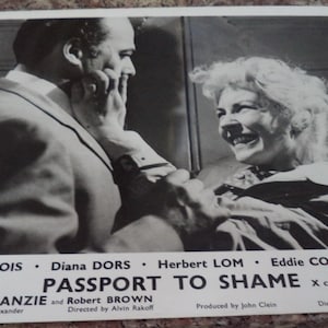 パスポート・トゥ・シェイム (1958) 6 x 希少な英国ロビーカード ダイアナ・ドース/ハーバート・ロム/エディ・コンスタンティン/オディール・ヴェルソワ