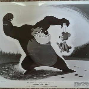 Fun and Fancy Free (1947) DISNEY 4 x US Press Stills Bongo and draft artwork #1
