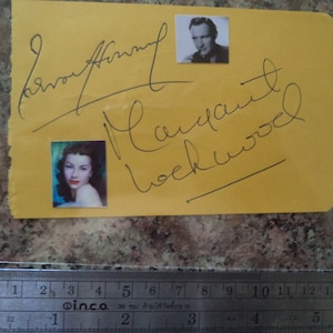 TREVOR HOWARD and Margaret Lockwood Autographs, hand signed album page