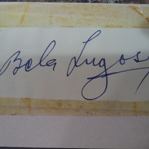 BELA LUGOSI 1882 1956 Autograph, Hand Signed Album Page, Horror Legend ...