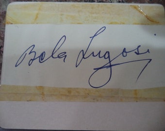 BELA LUGOSI (1882 – 1956) Autograph, hand signed album page, horror legend DRACULA