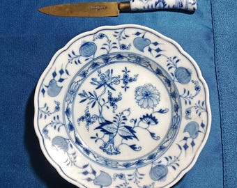 非常に希少なマイセンのブルーオニオンソルトセラー/小鉢 – 1880年代