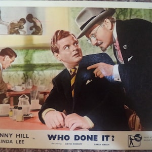 WHO DONE IT? (1956) English Large Lobby Card Set (8 cards) Ealing Studios Benny Hill