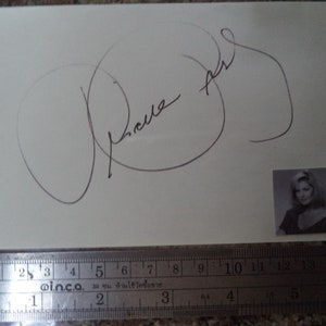 PRISCILLA PRESLEY Autograph, hand signed on album page - ex wife of ELVIS