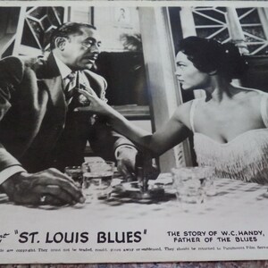 EARTHA KITT, Nat King Cole, Mahalia Jackson y Cab Calloway en St. Louis Blues (1958) 5 tarjetas de vestíbulo raras del Reino Unido