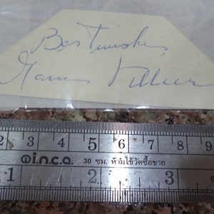 MAVIS VILLIERS (1909 - 1976) Autogramm, handsigniert auf Schnittkarte