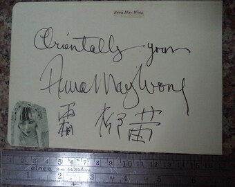 ANNA MAY WONG (1905 - 1961) Autograph, hand signed on album page