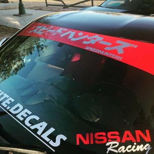 JDM vinylklistermärke vindrutebanner universal