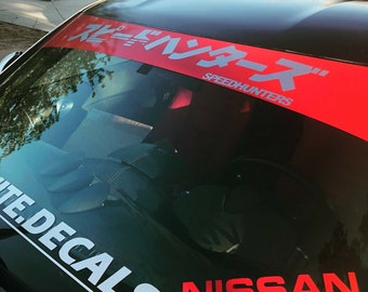 speedhunter vinyl sticker windshield banner universal
