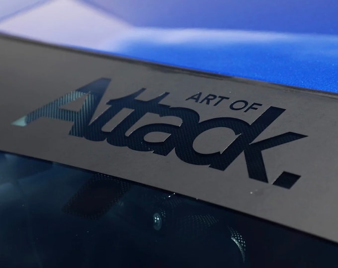 Attack Windshield Banner Universal Matte Black Reversecut Etsy