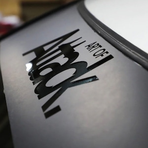 Attack windshield banner universal matte black reversecut out