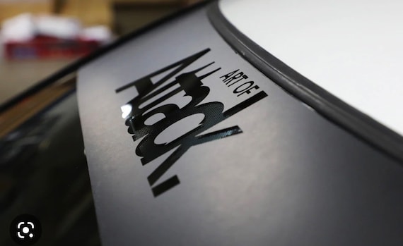 Attack Windshield Banner Universal Matte Black Reversecut Outd - Etsy