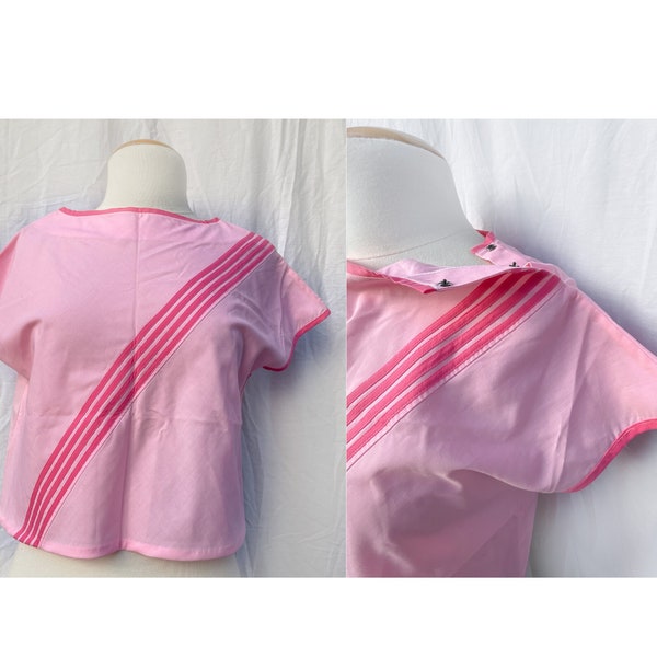 vintage Pink Striped Top