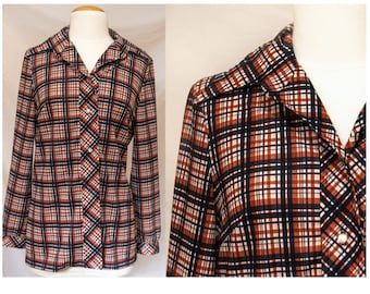 Stage 7 1970s Disco Collar Button Down Shirt