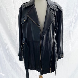 Danier Leather Oversized Jacket with Gold Hardware, S-M, Vintage Leather