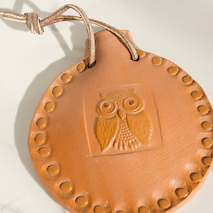 Vintage Terracotta Owl Wall Vase