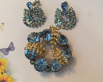 Vintage set Broach & earrings