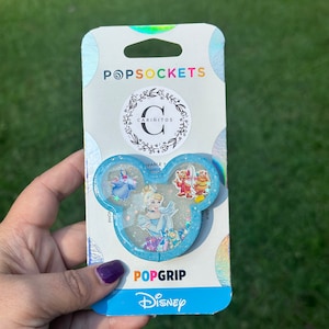 Cinderella Phone Grip Shaker Swappable, Badge Reel Reel Holder Retractable