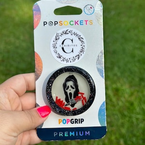 Halloween Ghost Glow in the Dark PopSocket, Badge Holder & Keychain